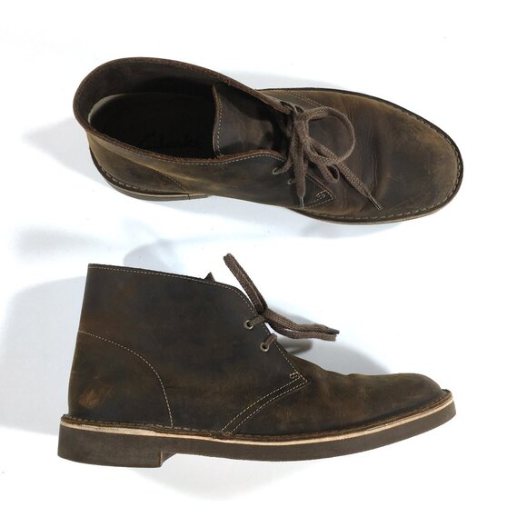 Clarks Desert Boots Mens Size 11M Brown Leather 15522 - Picture 1 of 9